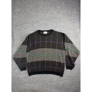 Vintage Megalos Sweater Men's XLT Chunky Knit Coogi Style 100% Acrylic Cosby